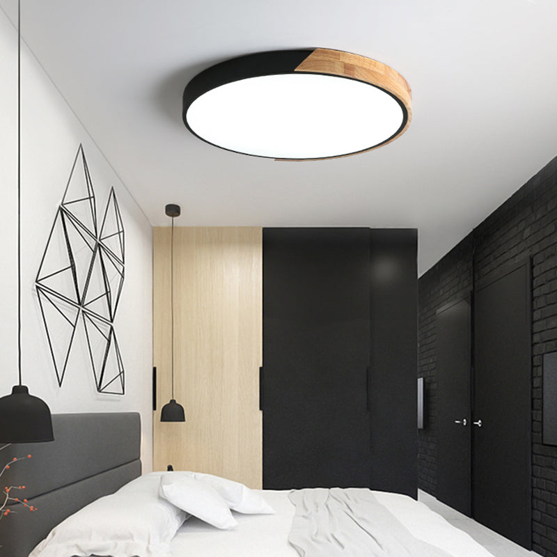 Rounded Shape 1-Light LED Flush Light New Modern Iron Flush Mount Ceiling Light Fixtures