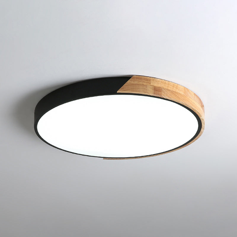 Rounded Shape 1-Light LED Flush Light New Modern Iron Flush Mount Ceiling Light Fixtures