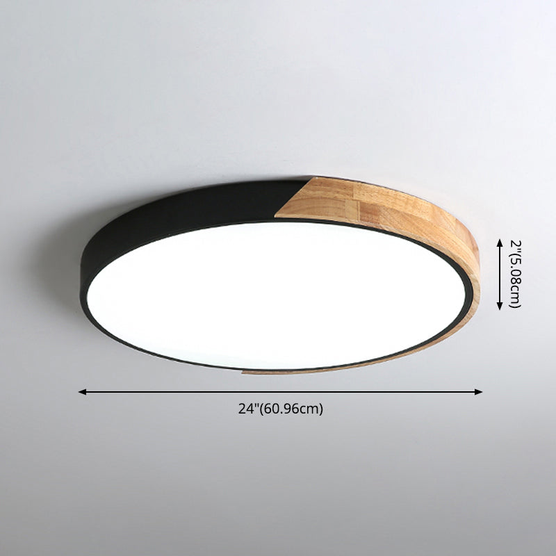 Rounded Shape 1-Light LED Flush Light New Modern Iron Flush Mount Ceiling Light Fixtures