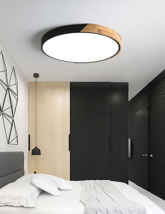 Rounded Shape 1-Light LED Flush Light New Modern Iron Flush Mount Ceiling Light Fixtures
