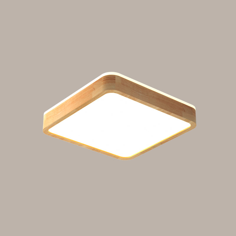 Bois Couleur Voyant Réel Ceiling Light in Modern Concise Style Plafond Fixture avec Shade Acrylique