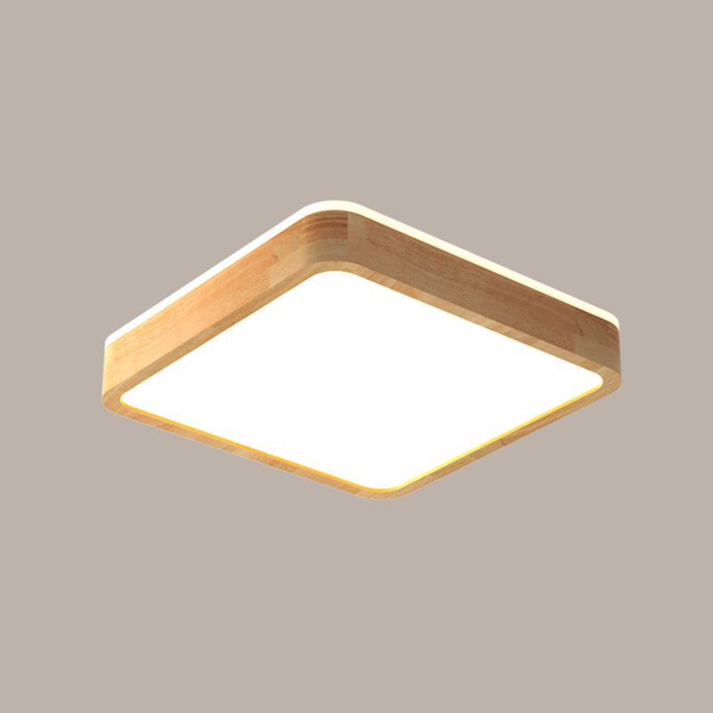 Bois Couleur Voyant Réel Ceiling Light in Modern Concise Style Plafond Fixture avec Shade Acrylique