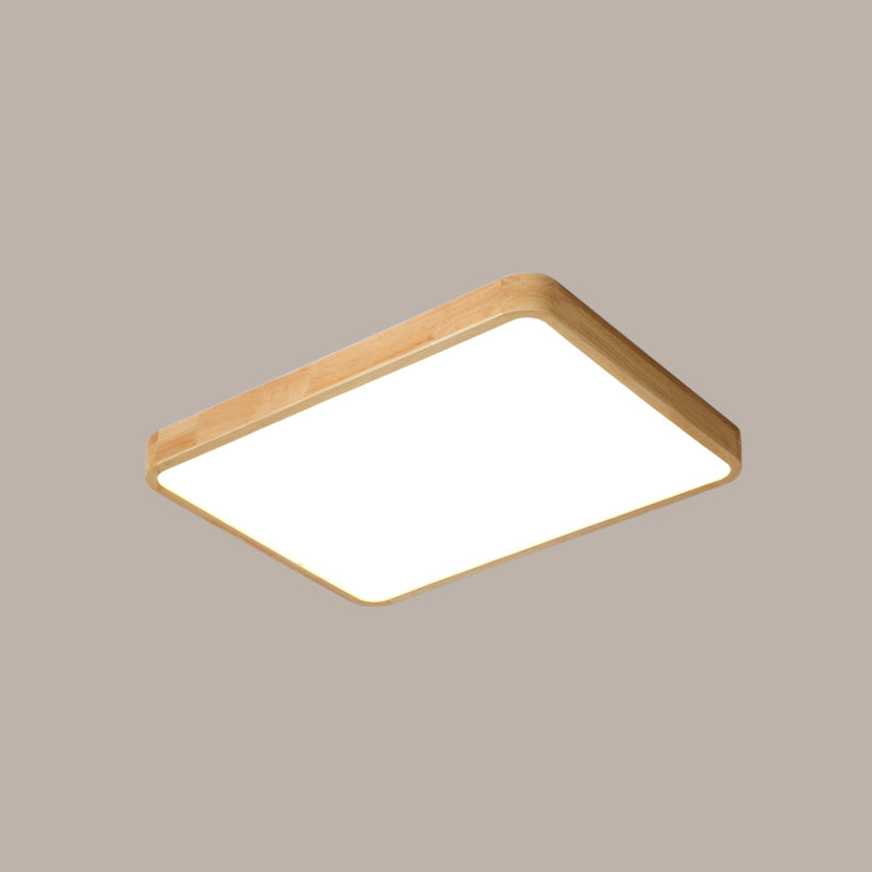Bois Couleur Voyant Réel Ceiling Light in Modern Concise Style Plafond Fixture avec Shade Acrylique