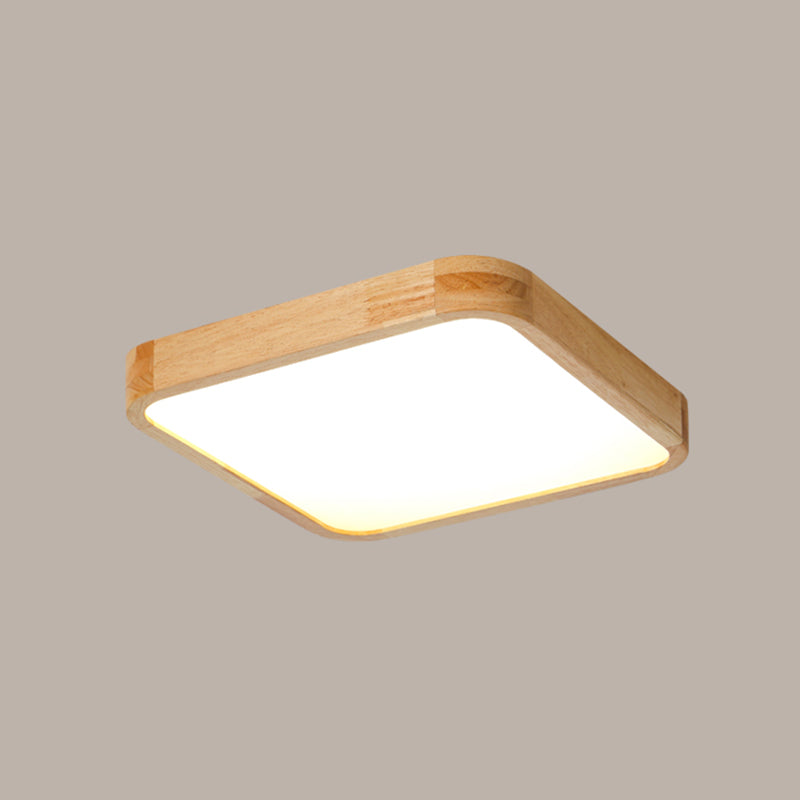 Bois Couleur Voyant Réel Ceiling Light in Modern Concise Style Plafond Fixture avec Shade Acrylique