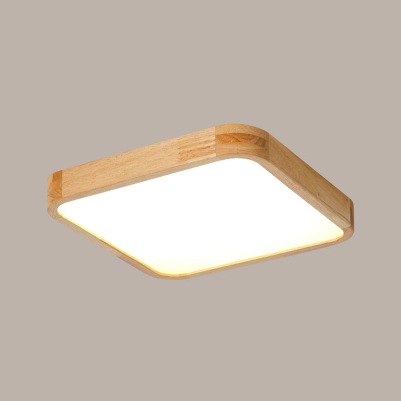 Bois Couleur Voyant Réel Ceiling Light in Modern Concise Style Plafond Fixture avec Shade Acrylique