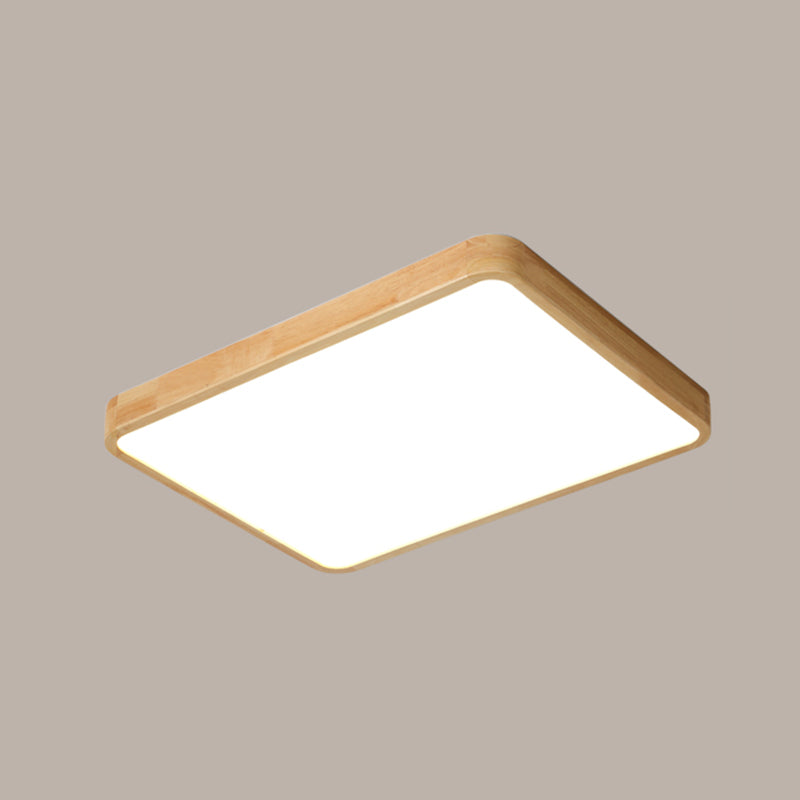 Bois Couleur Voyant Réel Ceiling Light in Modern Concise Style Plafond Fixture avec Shade Acrylique