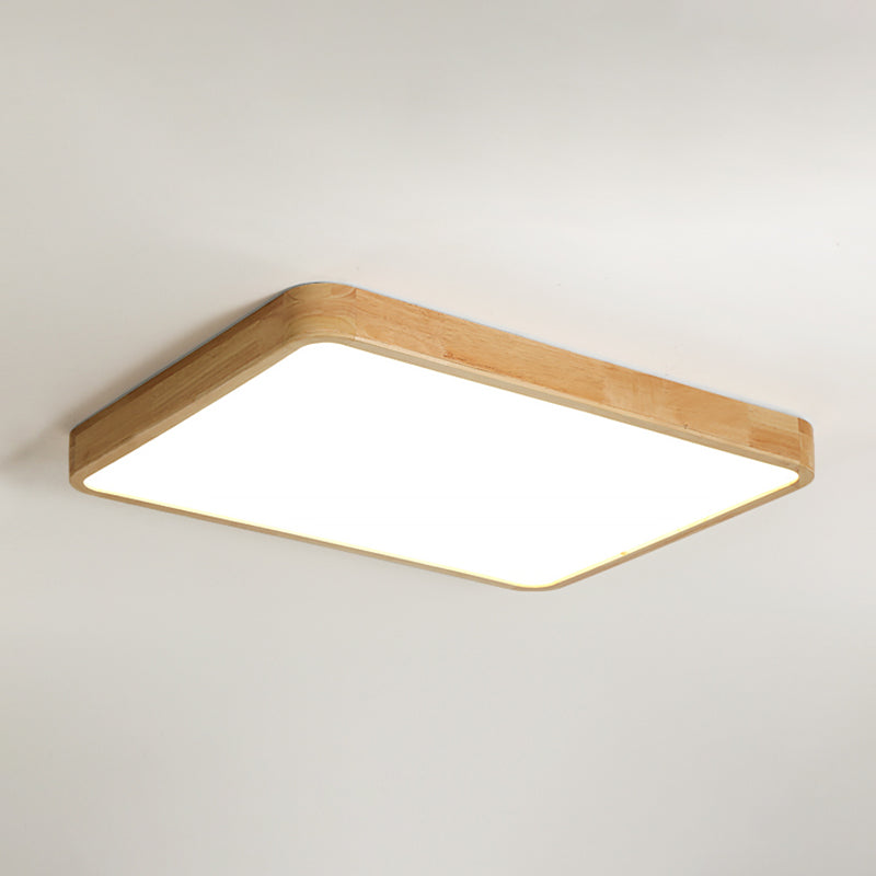Bois Couleur Voyant Réel Ceiling Light in Modern Concise Style Plafond Fixture avec Shade Acrylique