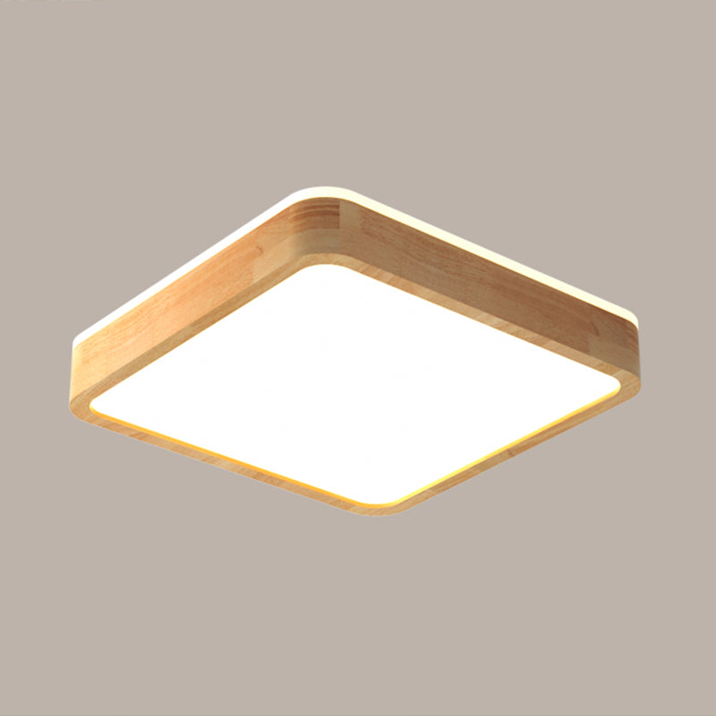 Bois Couleur Voyant Réel Ceiling Light in Modern Concise Style Plafond Fixture avec Shade Acrylique