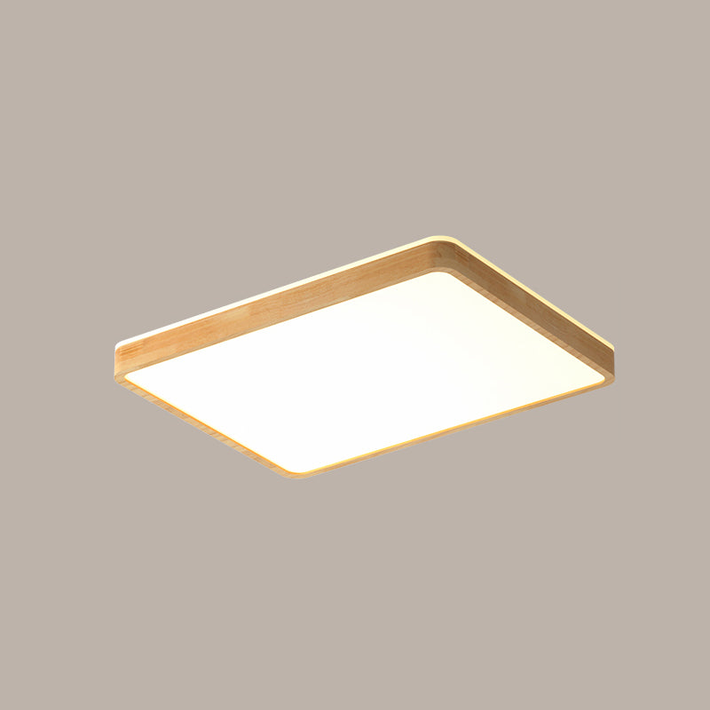 Bois Couleur Voyant Réel Ceiling Light in Modern Concise Style Plafond Fixture avec Shade Acrylique