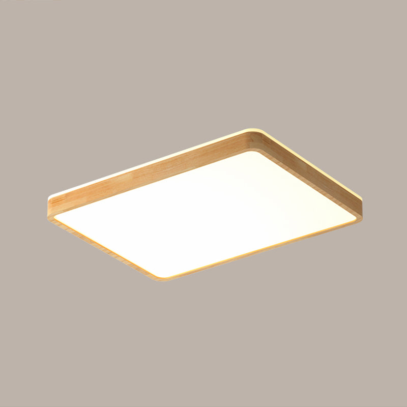 Bois Couleur Voyant Réel Ceiling Light in Modern Concise Style Plafond Fixture avec Shade Acrylique