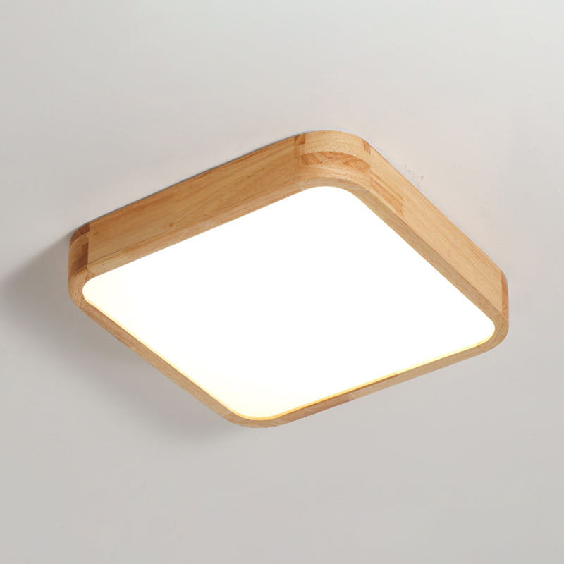 Bois Couleur Voyant Réel Ceiling Light in Modern Concise Style Plafond Fixture avec Shade Acrylique