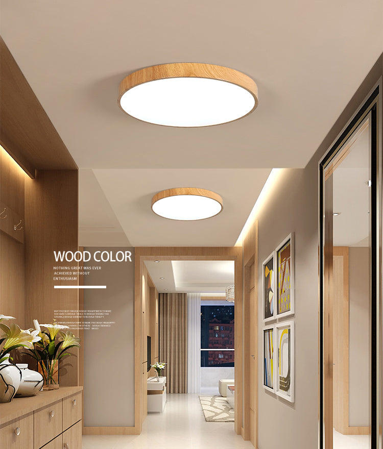Montaje empotrado LED circular de color de registro en luz de techo de hierro forjado de estilo conciso moderno para sala de estar