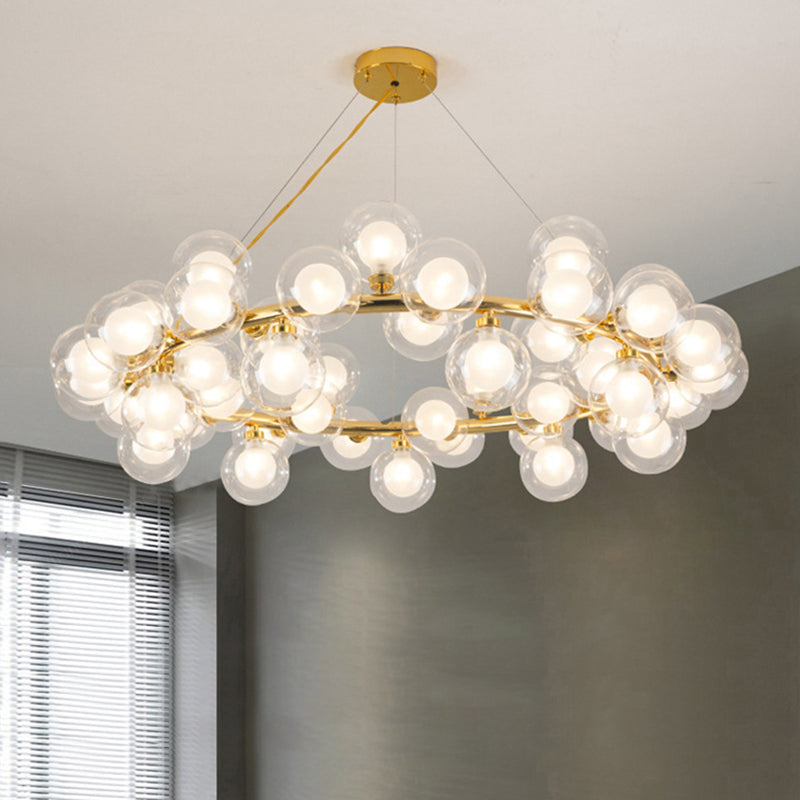 Lumo a sospensione lampadario molecolare Luce di vetro in stile moderno Apparecchio di illuminazione