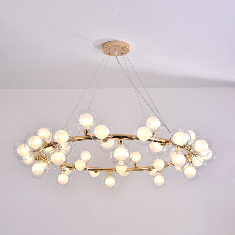 Lumo a sospensione lampadario molecolare Luce di vetro in stile moderno Apparecchio di illuminazione