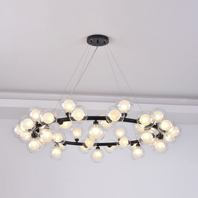 Lumo a sospensione lampadario molecolare Luce di vetro in stile moderno Apparecchio di illuminazione