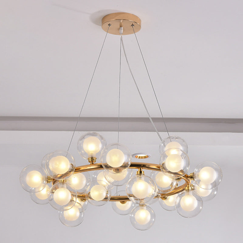 Lumo a sospensione lampadario molecolare Luce di vetro in stile moderno Apparecchio di illuminazione