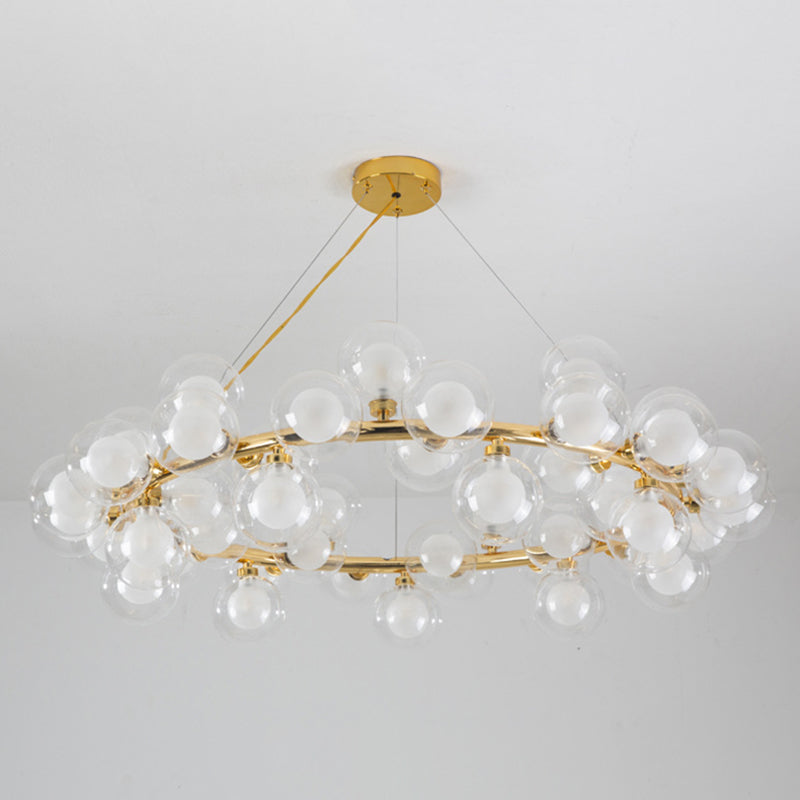 Lumo a sospensione lampadario molecolare Luce di vetro in stile moderno Apparecchio di illuminazione