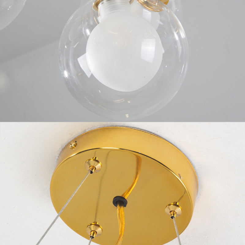 Lumo a sospensione lampadario molecolare Luce di vetro in stile moderno Apparecchio di illuminazione