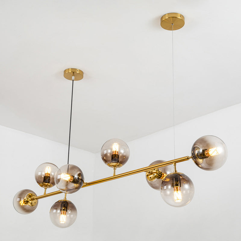 Glass Globe Island Chandelier Light Contemporary Style Chandelier Lighting Fixture