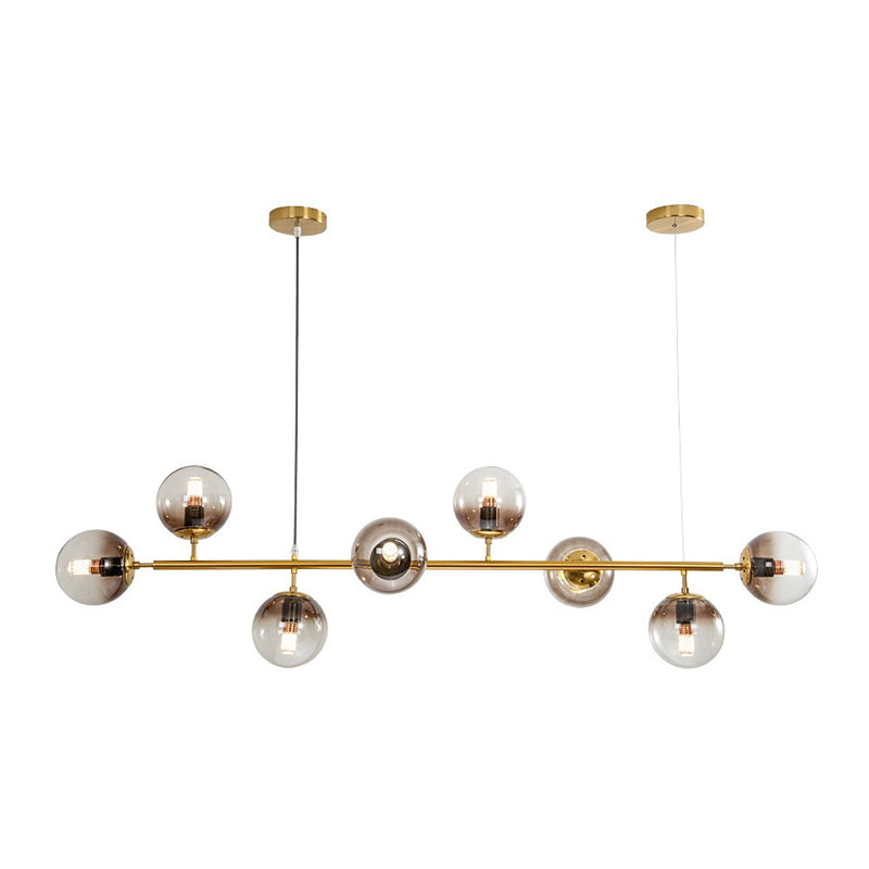 Glass Globe Island Chandelier Light Contemporary Style Chandelier Lighting Fixture