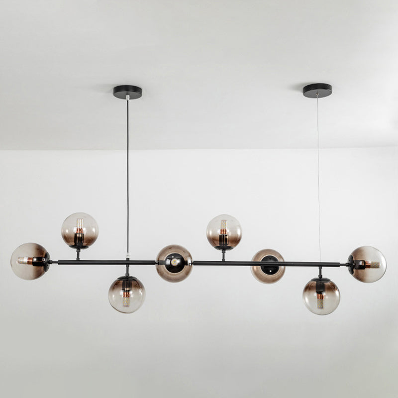 Glass Globe Island Chandelier Light Contemporary Style Chandelier Lighting Fixture