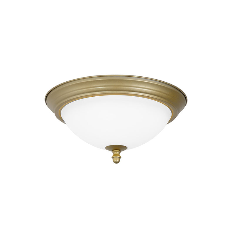 Glass Ceiling Mount Light Fixture Bowl-Shaped LED Traditional Flush Mount Ceiling Light Fixture