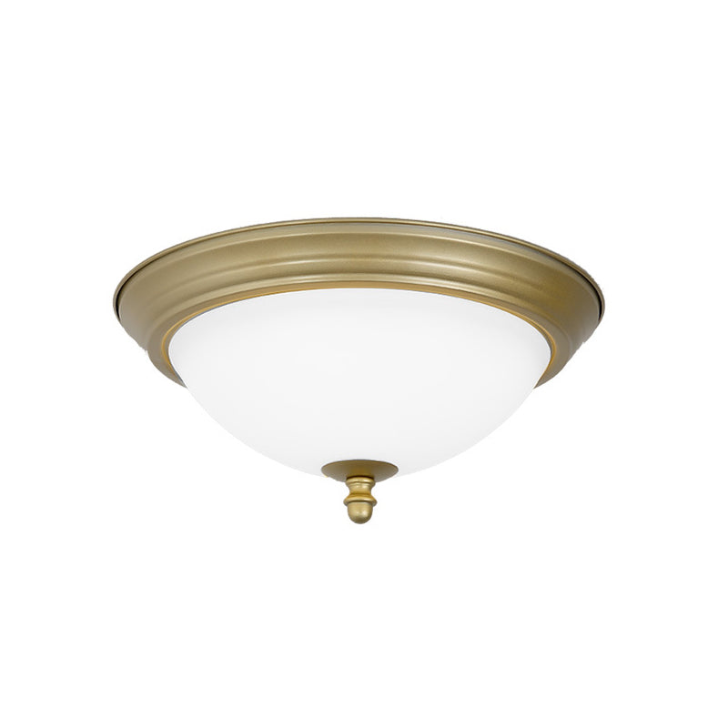 Glass Ceiling Mount Light Fixture Bowl-Shaped LED Traditional Flush Mount Ceiling Light Fixture