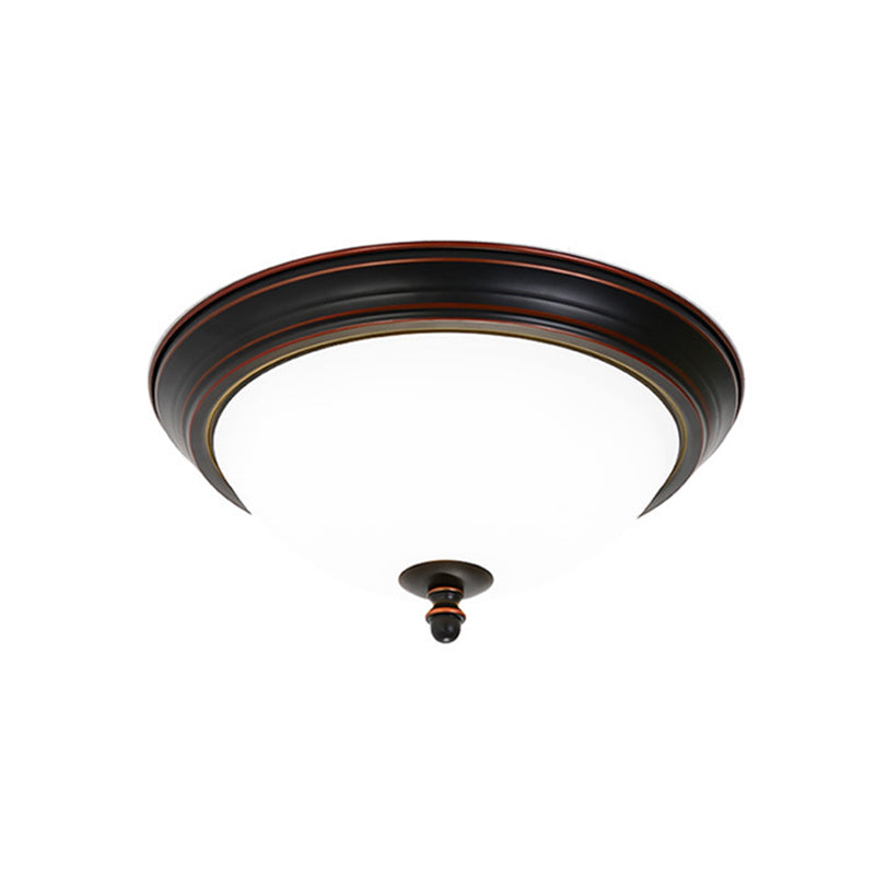 Glass Ceiling Mount Light Fixture Bowl-Shaped LED Traditional Flush Mount Ceiling Light Fixture