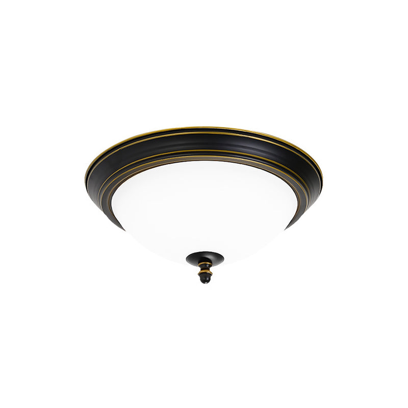 Glass Ceiling Mount Light Fixture Bowl-Shaped LED Traditional Flush Mount Ceiling Light Fixture