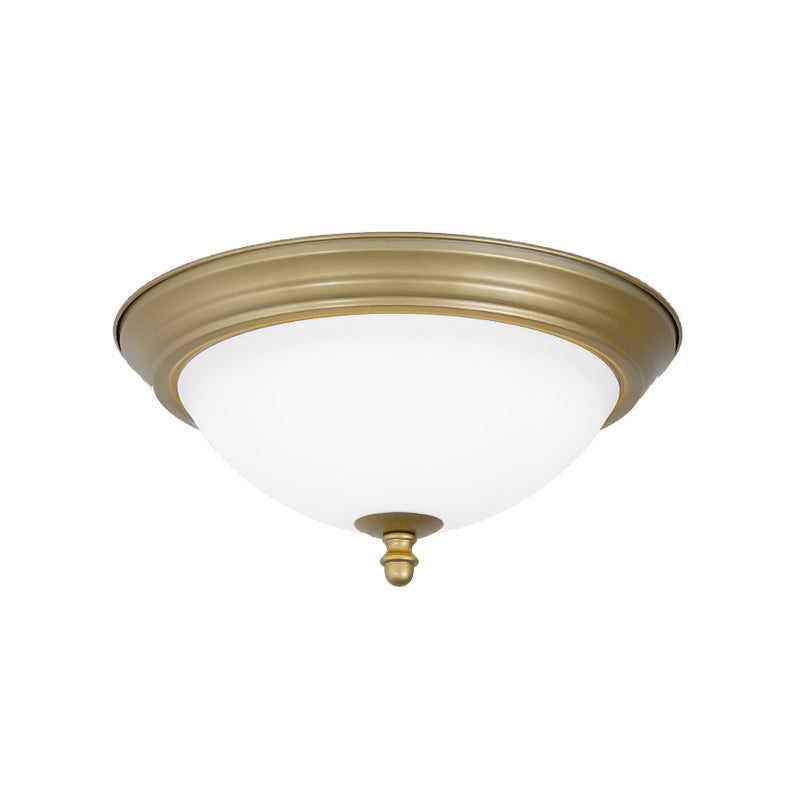 Glass Ceiling Mount Light Fixture Bowl-Shaped LED Traditional Flush Mount Ceiling Light Fixture