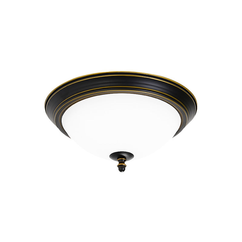 Glass Ceiling Mount Light Fixture Bowl-Shaped LED Traditional Flush Mount Ceiling Light Fixture