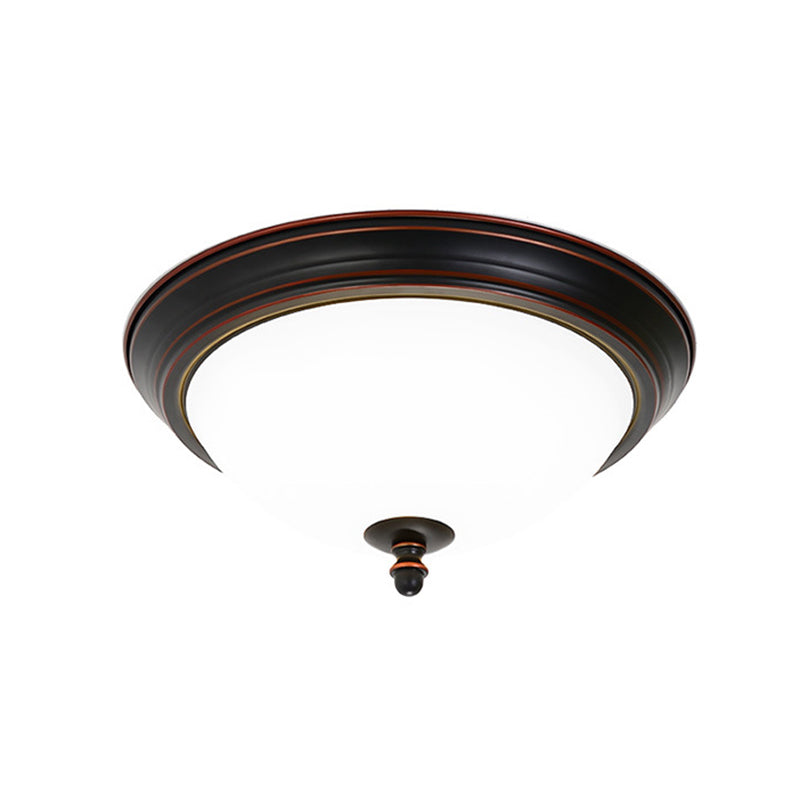 Glass Ceiling Mount Light Fixture Bowl-Shaped LED Traditional Flush Mount Ceiling Light Fixture