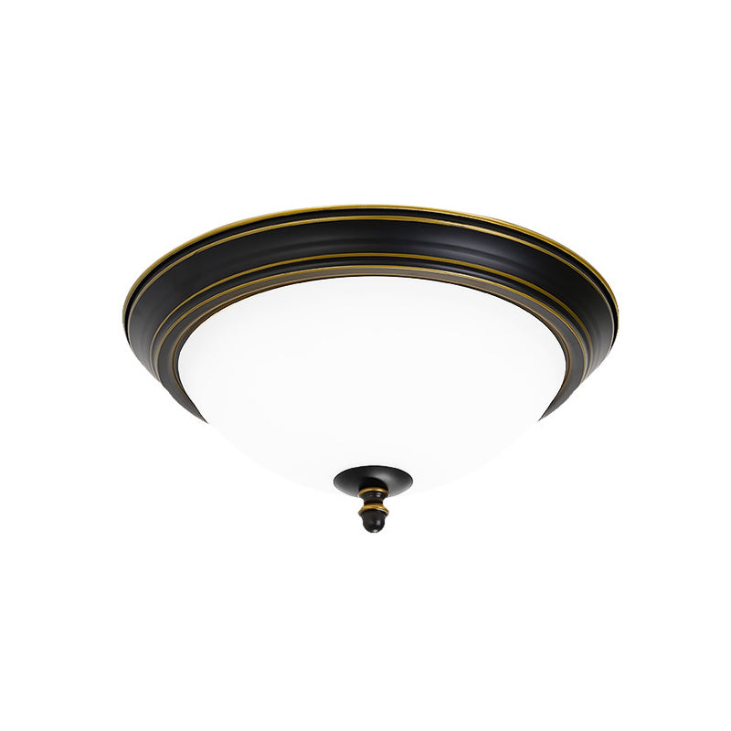 Glass Ceiling Mount Light Fixture Bowl-Shaped LED Traditional Flush Mount Ceiling Light Fixture