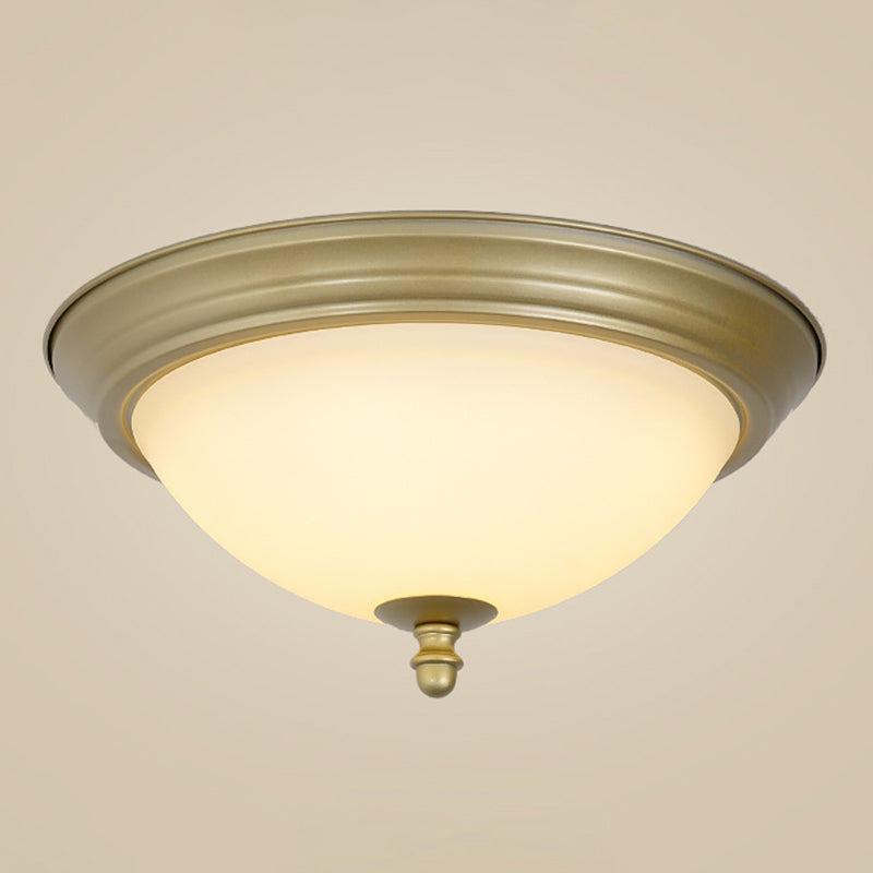 Glass Ceiling Mount Light Fixture Bowl-Shaped LED Traditional Flush Mount Ceiling Light Fixture