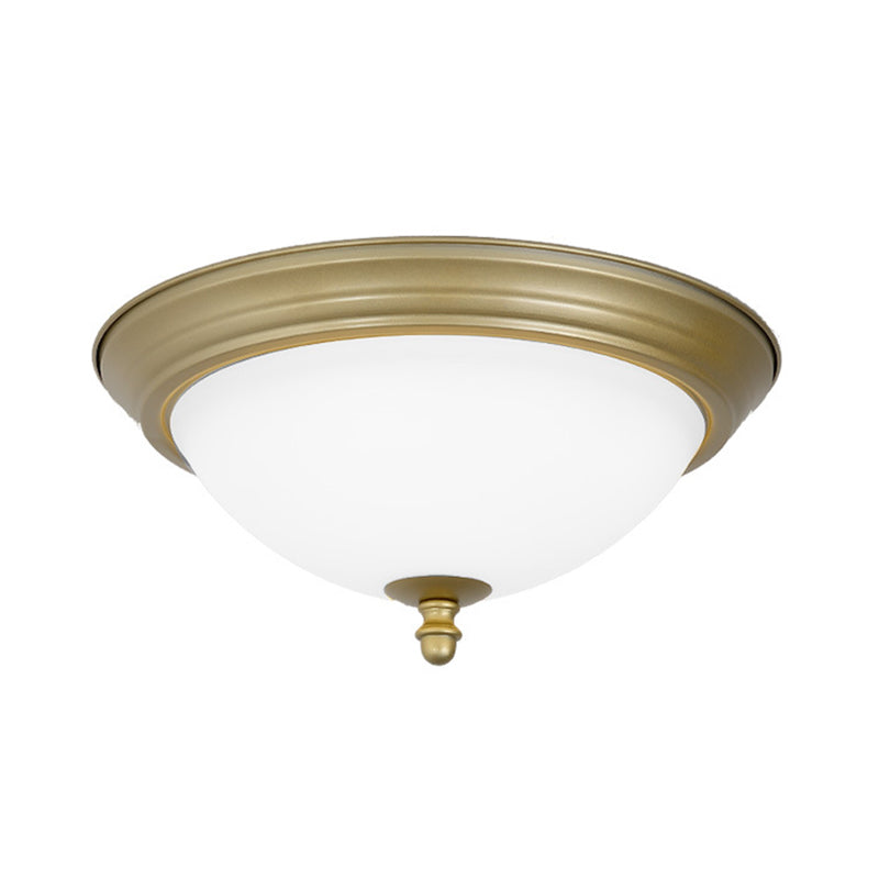 Glass Ceiling Mount Light Fixture Bowl-Shaped LED Traditional Flush Mount Ceiling Light Fixture