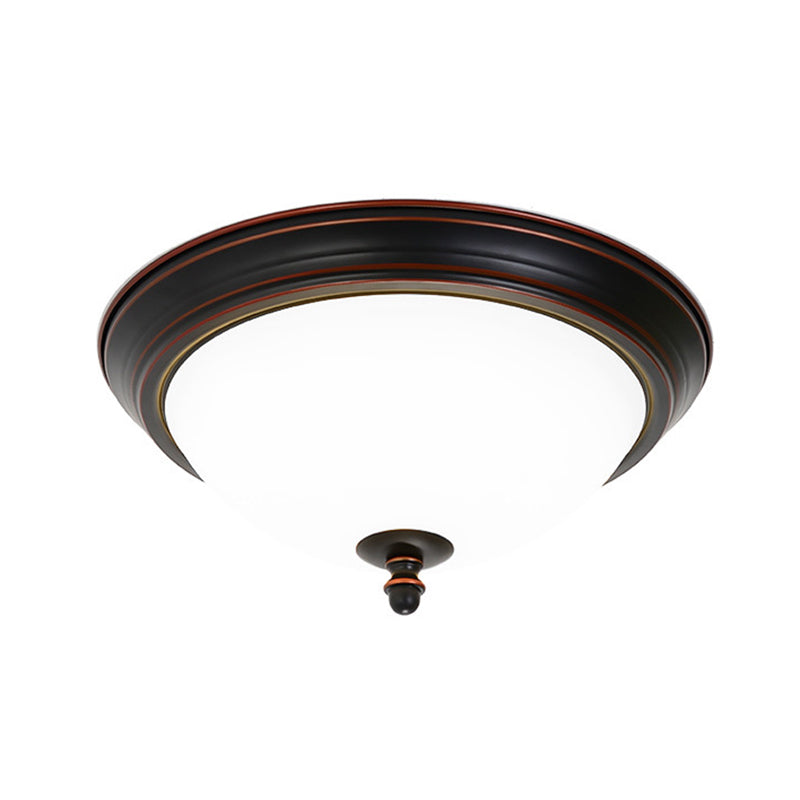 Glass Ceiling Mount Light Fixture Bowl-Shaped LED Traditional Flush Mount Ceiling Light Fixture