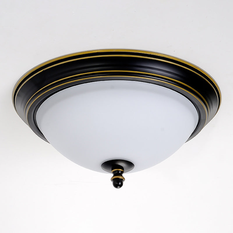 Glass Ceiling Mount Light Fixture Bowl-Shaped LED Traditional Flush Mount Ceiling Light Fixture