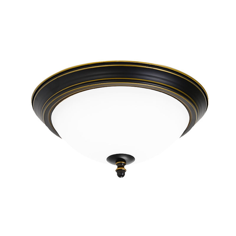 Glass Ceiling Mount Light Fixture Bowl-Shaped LED Traditional Flush Mount Ceiling Light Fixture