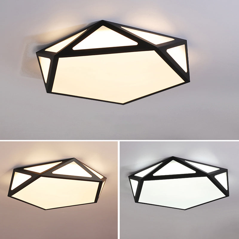 Lámpara de techo moderna geométrica ultrafina de luces de techo de montaje en superficie LED para dormitorio