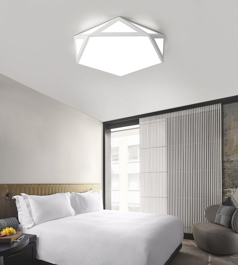 Lámpara de techo moderna geométrica ultrafina de luces de techo de montaje en superficie LED para dormitorio