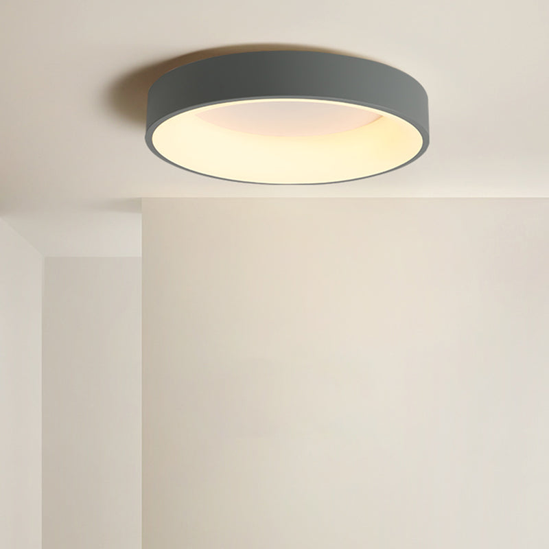 Nouveau Luminaire LED affleurant à tambour moderne 1 luminaire de plafond en acrylique pour