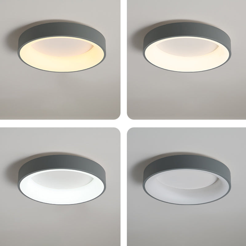 Nouveau Luminaire LED affleurant à tambour moderne 1 luminaire de plafond en acrylique pour