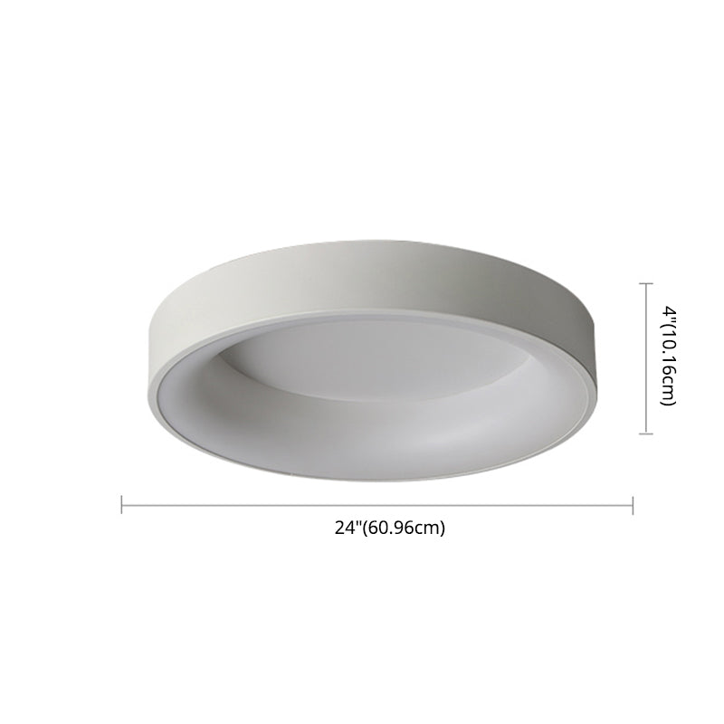 Nouveau Luminaire LED affleurant à tambour moderne 1 luminaire de plafond en acrylique pour