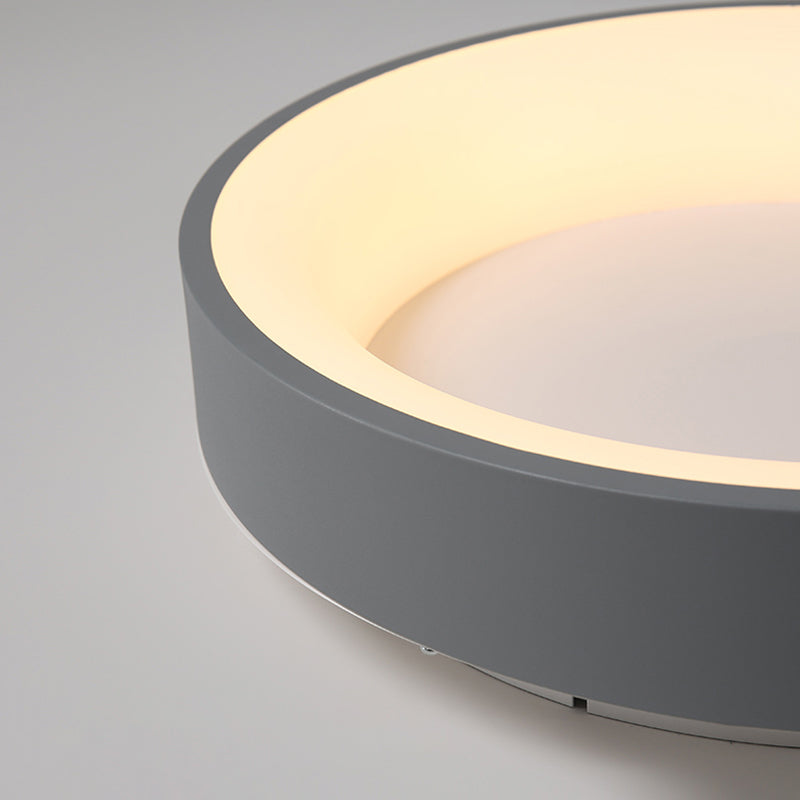 Nouveau Luminaire LED affleurant à tambour moderne 1 luminaire de plafond en acrylique pour