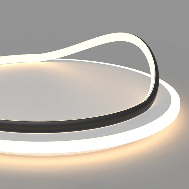 Linear Acrylic Flush Mount Modern Style 1-Light LED Ceiling Lamp for Bedroom