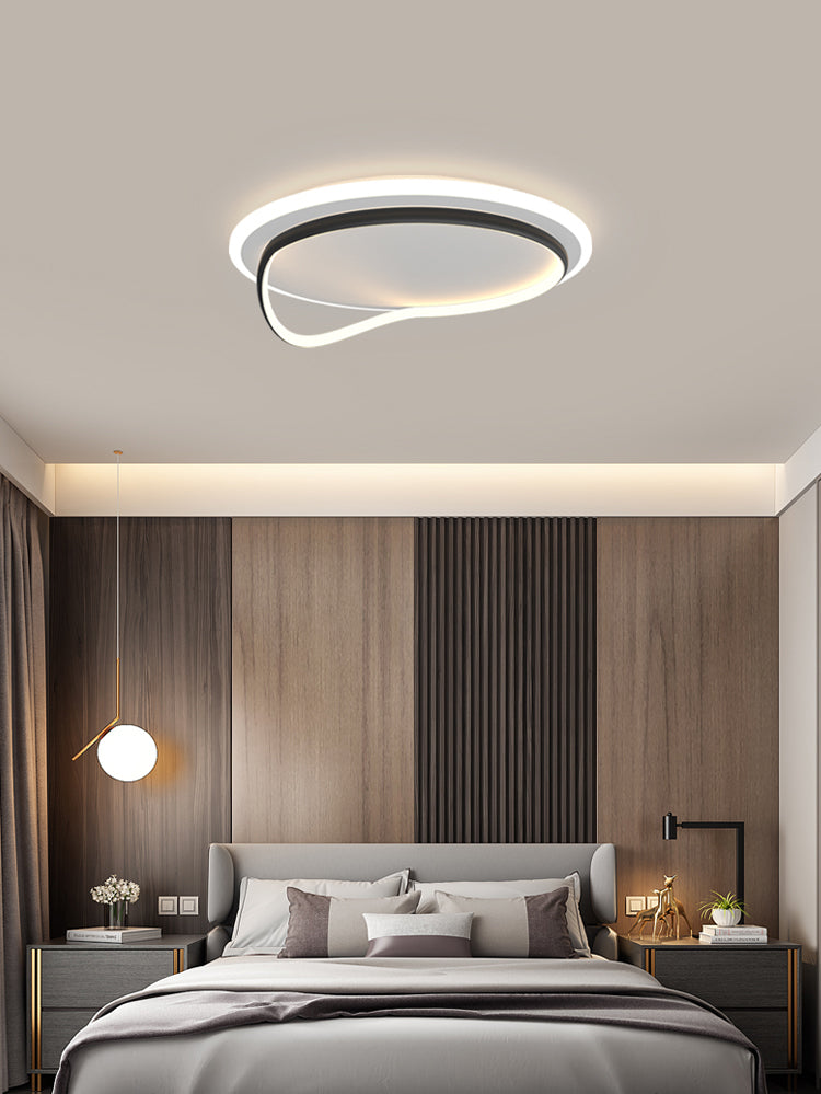 Linear Acrylique Flush Mount Modern Style 1-Light LED Ceiling Lamp for Bedroom