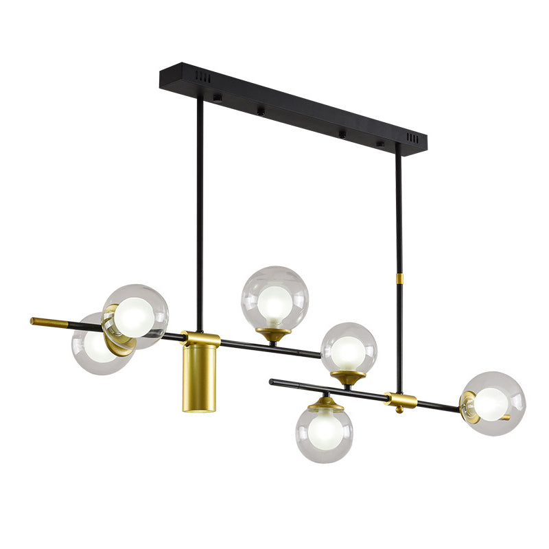 Bol eiland kroonluchter lichten eigentijdse glazen kroonluchter verlichtingsarmaturen voor eettafel