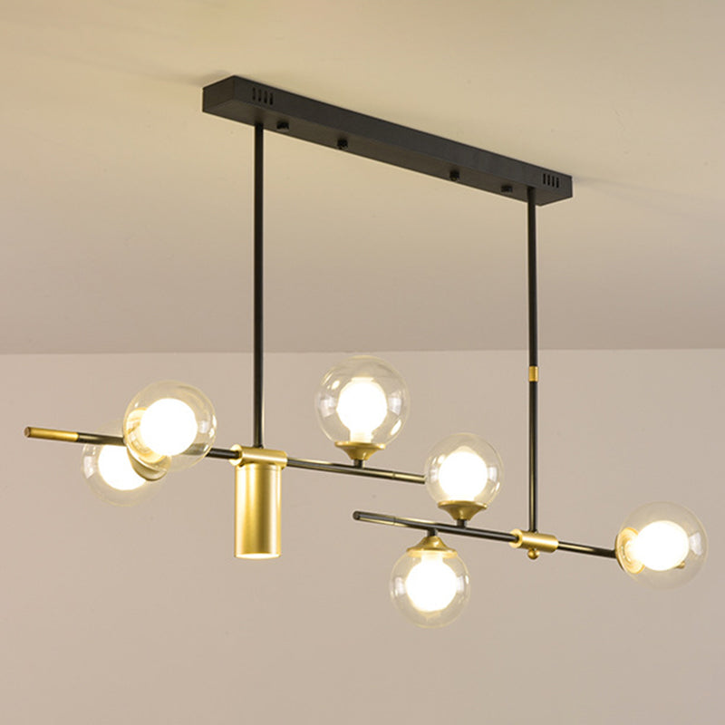 Bol eiland kroonluchter lichten eigentijdse glazen kroonluchter verlichtingsarmaturen voor eettafel