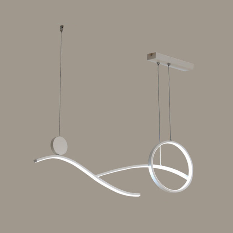 Ring Island Lighting Fixtures Acrylic Modern Simplicity Island Lighting Ideas for Restaurant