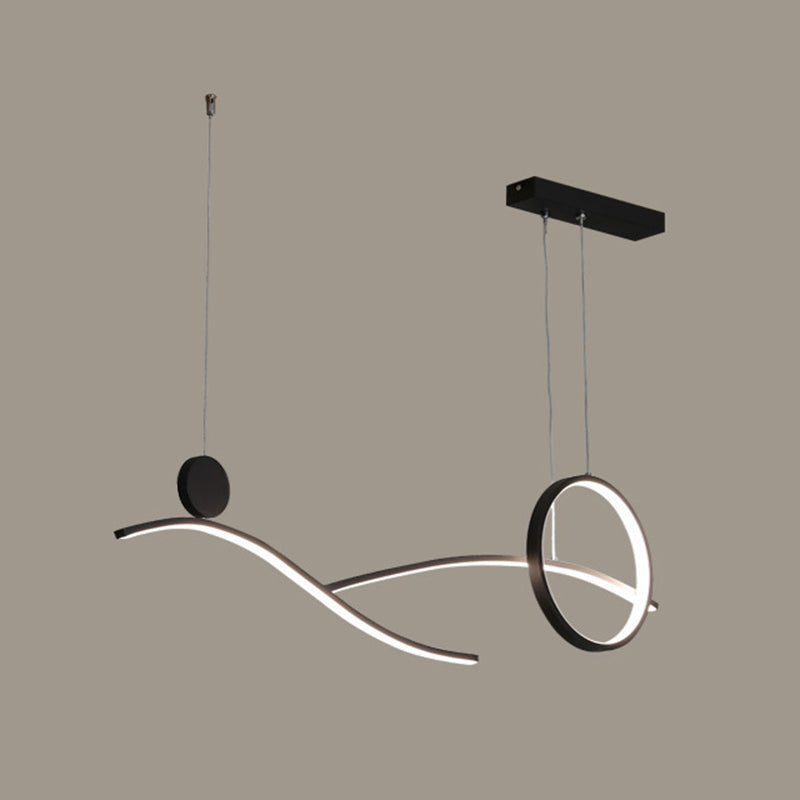 Ring Island Lighting Fixtures Acrylic Modern Simplicity Island Lighting Ideas for Restaurant